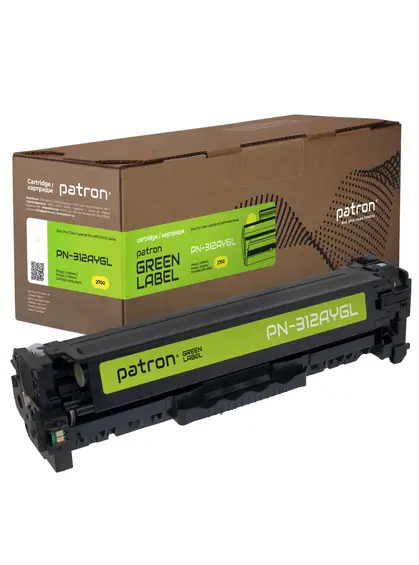 Картридж сумісний HP 312A (CF382A) Green Label, жовтий Patron (PN-312AYGL)