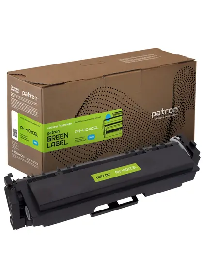 Картридж сумісний HP 410X (CF411X) блакитний Green Label Patron (PN-410XCGL)
