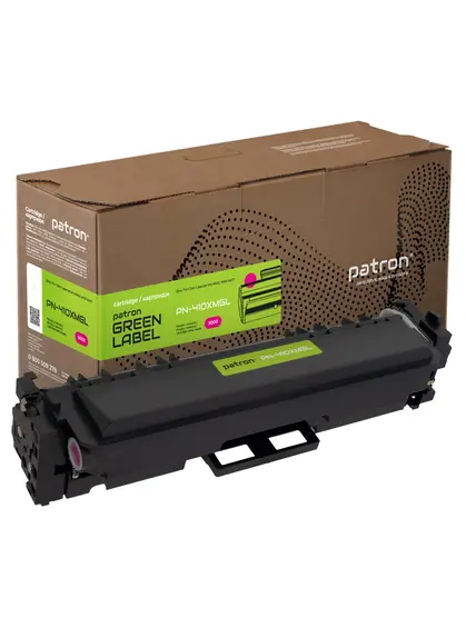 Картридж сумісний HP 410X (CF413X) пурпуровий Green Label Patron (PN-410XMGL) Картридж сумісний HP 410X (CF413X) пурпуровий Green Label Patron (PN-410XMGL)