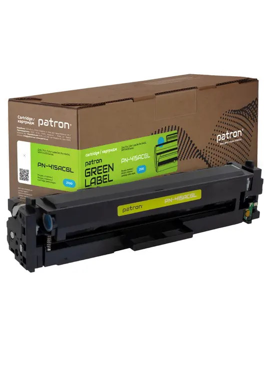 Картридж сумісний HP 415A (W2031A) Green Label, блакитний Patron (PN-415ACGL)