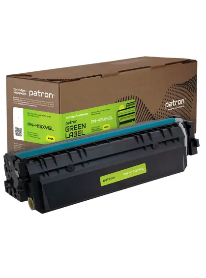 Картридж сумісний HP 415X (W2032X) Green Label, жовтий Patron (PN-415XYGL)