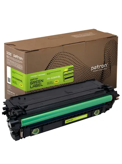 Картридж сумісний HP 508A (CF362A) Green Label, жовтий Patron (PN-508AYGL)