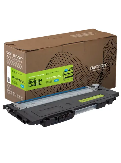 Тонер-картридж сумісний HP 117A (W2071A) блакитний Green Label Patron (PN-117AСGL)