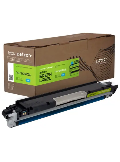 Тонер-картридж сумісний HP 130A (CF351A) Green Label, блакитний Patron (PN-130ACGL)