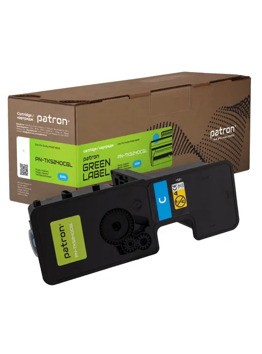 Тонер-картридж сумісний Kyocera Mita TK-5240C блакитний Green Label Patron (PN-TK5240CGL)