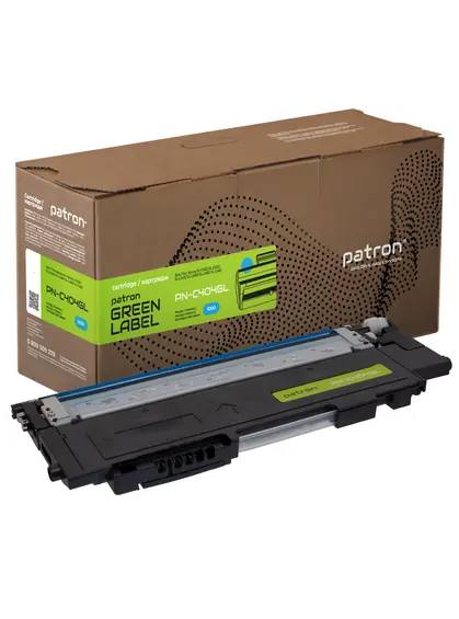 Тонер-картридж сумісний Samsung CLT-C404S блакитний Green Label Patron (PN-C404GL)