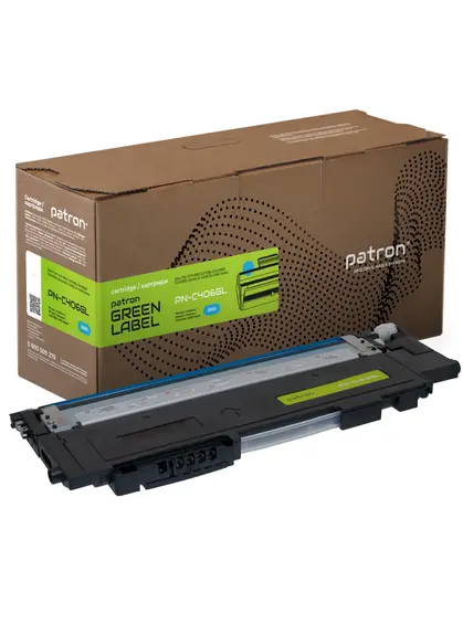 Тонер-картридж сумісний Samsung CLT-C406S Green Label, блакитний Patron (PN-C406GL) Тонер-картридж сумісний Samsung CLT-C406S Green Label, блакитний Patron (PN-C406GL)