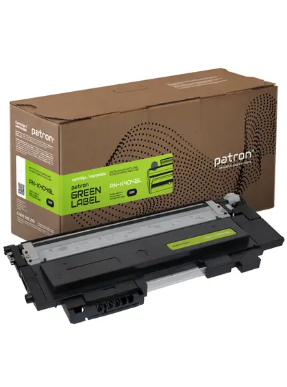 Тонер-картридж сумісний Samsung CLT-K404S чорний Green Label Patron (PN-K404GL)