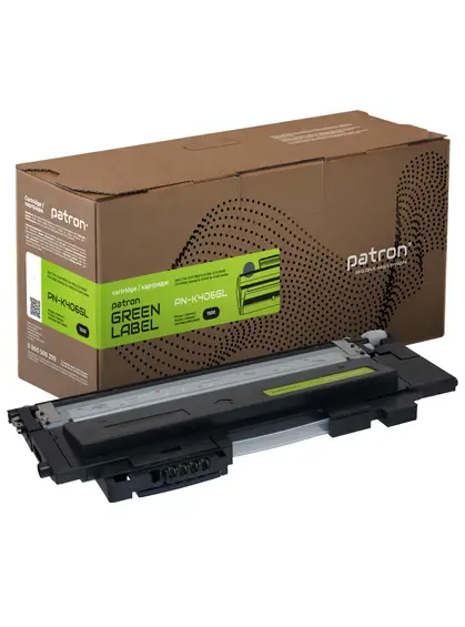 Тонер-картридж сумісний Samsung CLT-K406S Green Label, чорний Patron (PN-K406GL)