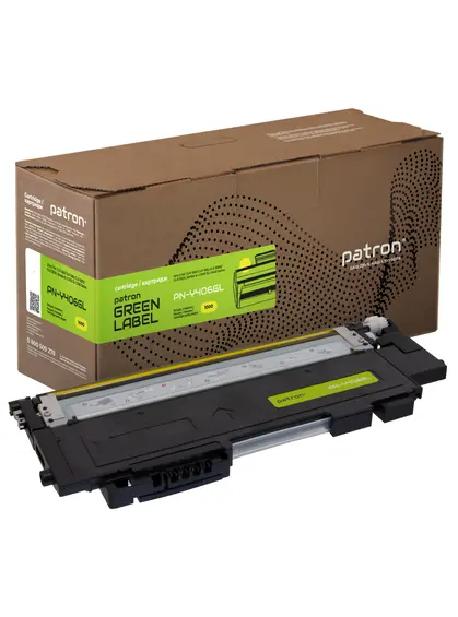 Тонер-картридж сумісний Samsung CLT-Y406S Green Label, жовтий Patron (PN-Y406GL)