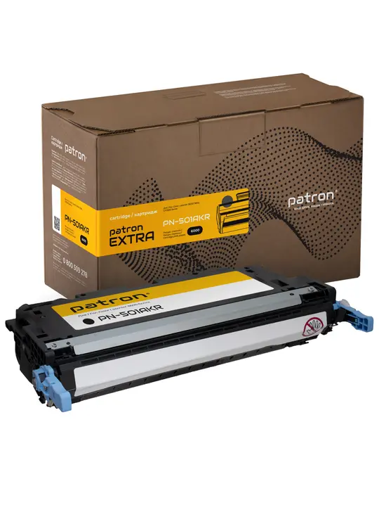 Картридж сумісний HP 501A (Q6470A) чорний Extra Patron (PN-501AKR)