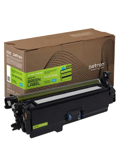 Картридж сумісний HP 507A (CE401A) блакитний Green Label Patron (PN-507ACGL)