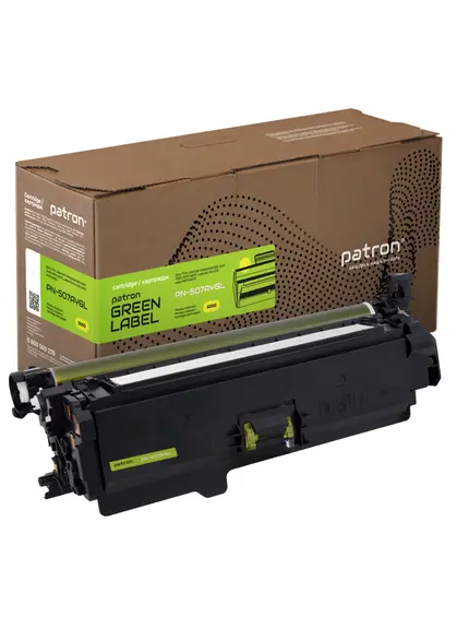 Картридж сумісний HP 507A (CE402A) жовтий Green Label Patron (PN-507AYGL)