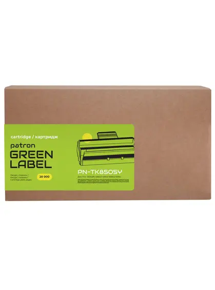 Тонер-картридж сумісний Kyocera Mita TK-8505Y жовтий Green Label Patron (PN-TK8505YGL)