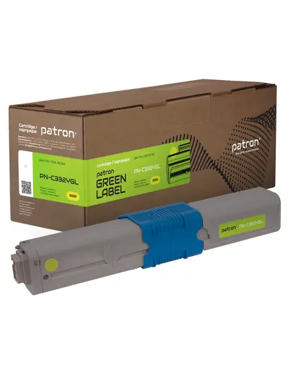 Тонер-картридж сумісний Oki 46508733 Green Label, жовтий Patron (PN-C332YGL) Тонер-картридж сумісний Oki 46508733 Green Label, жовтий Patron (PN-C332YGL)
