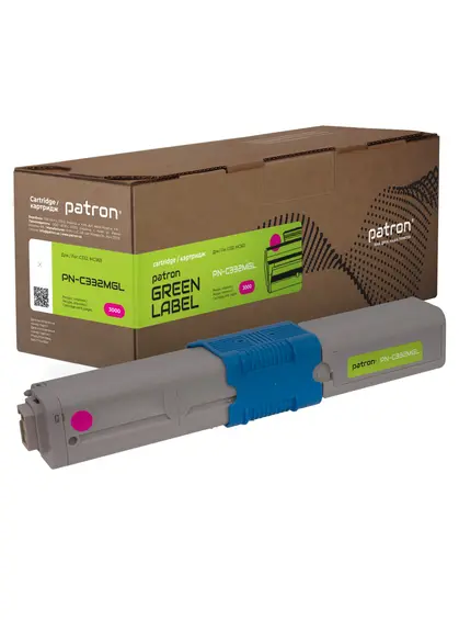 Тонер-картридж сумісний Oki 46508734 Green Label, пурпуровий Patron (PN-C332MGL)