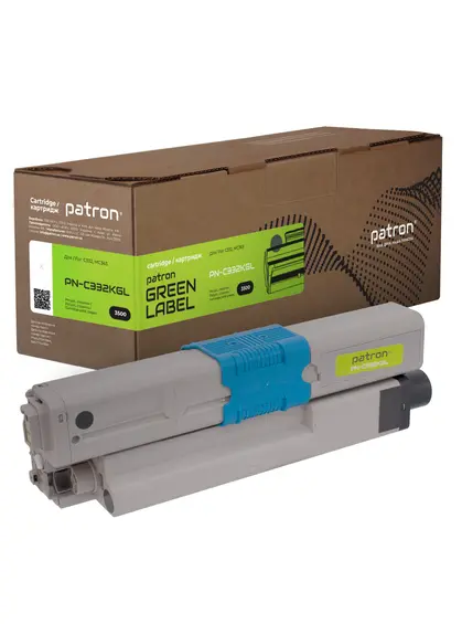 Тонер-картридж сумісний Oki 46508736 Green Label, чорний Patron (PN-C332KGL) Тонер-картридж сумісний Oki 46508736 Green Label, чорний Patron (PN-C332KGL)