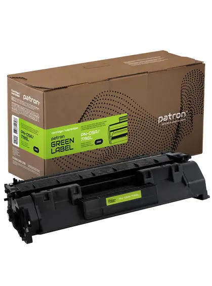 Картридж сумісний HP 05A (CE505A)/Canon 719 Green Label Patron (PN-05A/719GL)