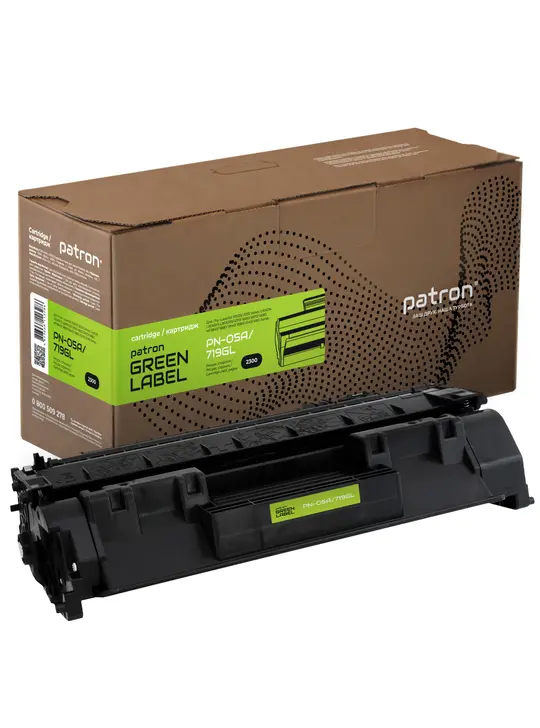 Картридж сумісний HP 05A (CE505A)/Canon 719 Green Label Patron (PN-05A/719GL)