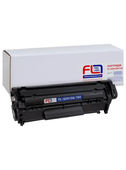 Картридж сумісний HP 12A (Q2612A)/Canon 703 Free Label (FL-Q2612A/703)
