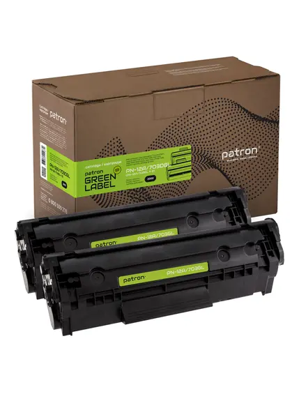 Картридж сумісний HP 12A (Q2612A)/Canon 703 подвійна упаковка Green Label Patron (PN-12A/703DGL)