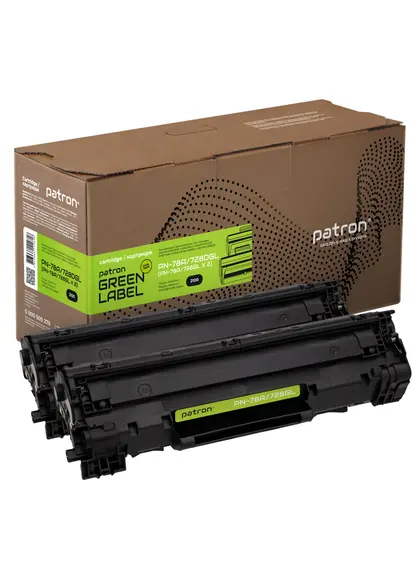 Картридж сумісний HP 78A (CE278A)/Canon 728 подвійна упаковка Green Label Patron (PN-78A/728DGL) Картридж сумісний HP 78A (CE278A)/Canon 728 подвійна упаковка Green Label Patron (PN-78A/728DGL)
