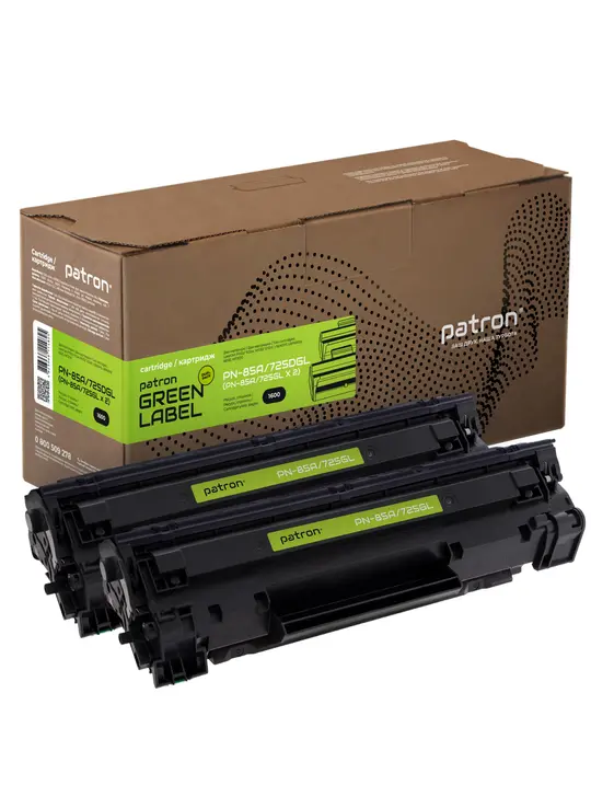 Картридж сумісний HP 85A (CE285A)/Canon 725 подвійна упаковка Green Label Patron (PN-85A/725DGL)