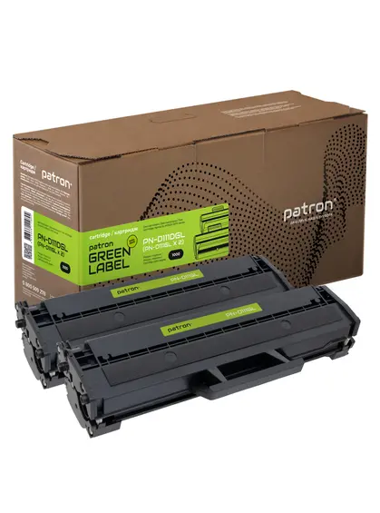 Картридж сумісний Samsung MLT-D111S (SL-M2020) подвійна упаковка Green Label Patron (PN-D111DGL)
