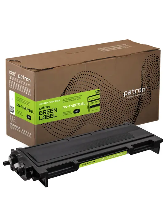 Тонер-картридж сумісний Brother TN-2075 Green Label Patron (PN-TN2075GL)