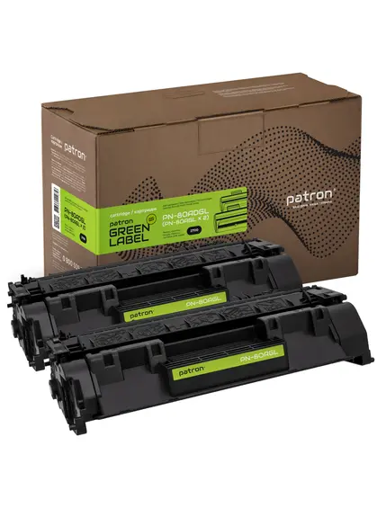 Картридж сумісний HP 80A (CF280A) подвійна упаковка Green Label Patron (PN-80ADGL)