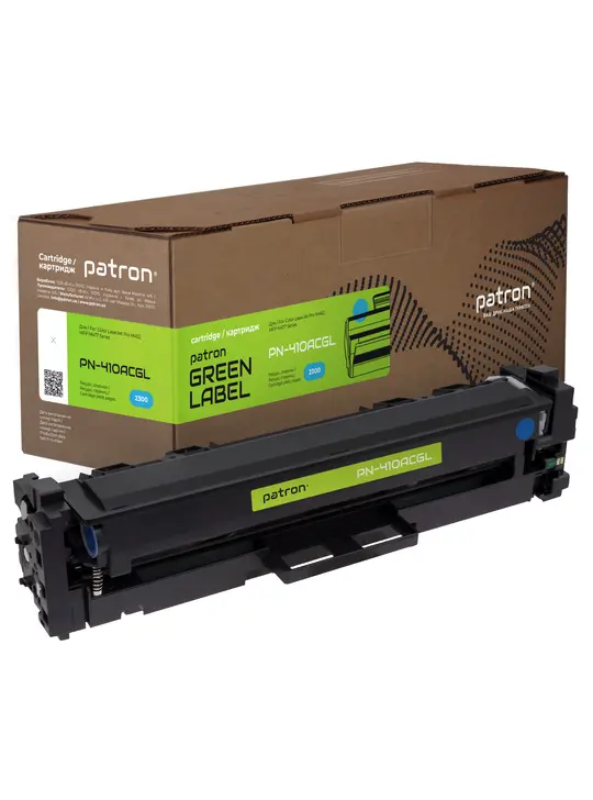 Картридж сумісний HP 410A (CF411A) блакитний Green Label Patron (PN-410ACGL)