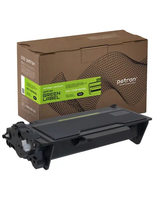 Тонер-картридж сумісний Brother TN-3480 Green Label Patron (PN-TN3480GL)