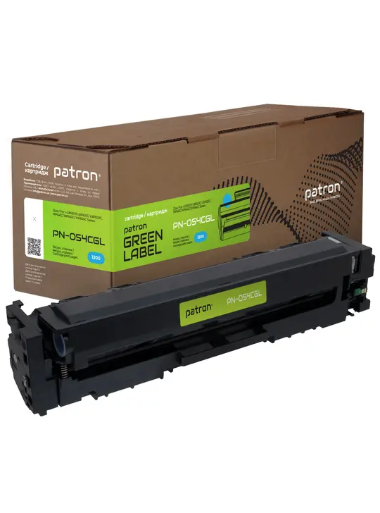 Картридж сумісний Canon 054 Green Label, блакитний Patron (PN-054CGL)