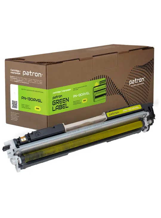 Тонер-картридж сумісний HP 130A (CF352A) Green Label, жовтий Patron (PN-130AYGL)