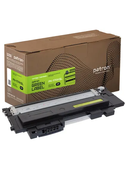 Тонер-картридж сумісний HP 117A (W2070A) чорний Green Label Patron (PN-117AKGL)