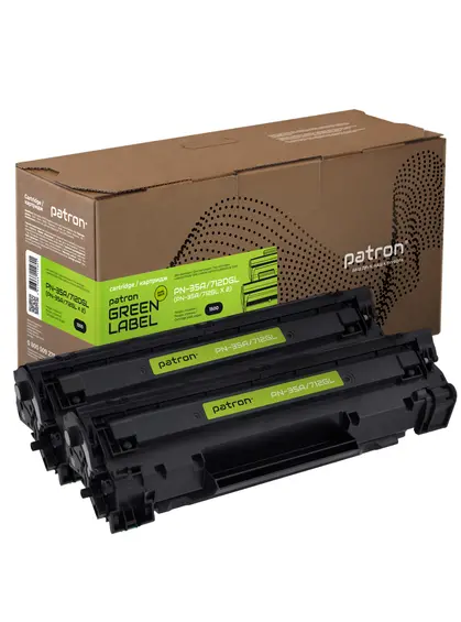 Картридж сумісний HP 35A (CB435A)/Canon 712 подвійна упаковка Green Label Patron (PN-35A/712DGL)