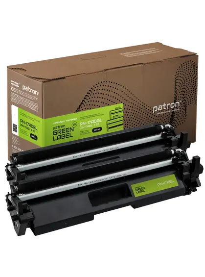 Тонер-картридж сумісний HP 17A (CF217A) подвійна упаковка Green Label Patron (PN-17ADGL)