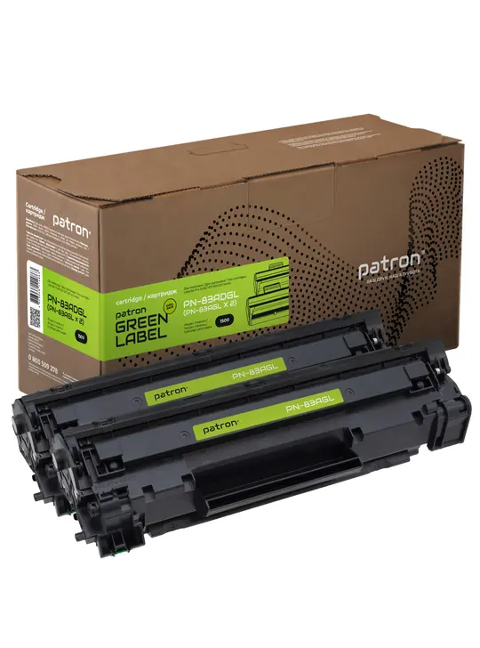 Картридж сумісний HP 83A (CF283A) подвійна упаковка Green Label Patron (PN-83ADGL)